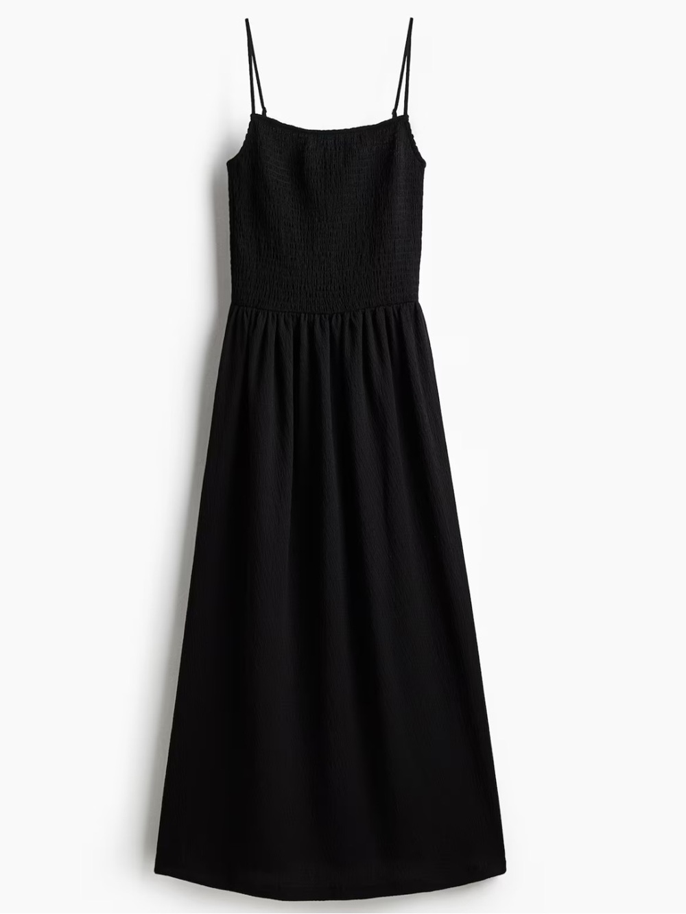 H&M SMOCKED STRAPPY DRESS